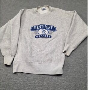 Vintage Kentucky Wildcats Sweatshirt Midwest Embroidery Gray‎ Crewneck Mens L
